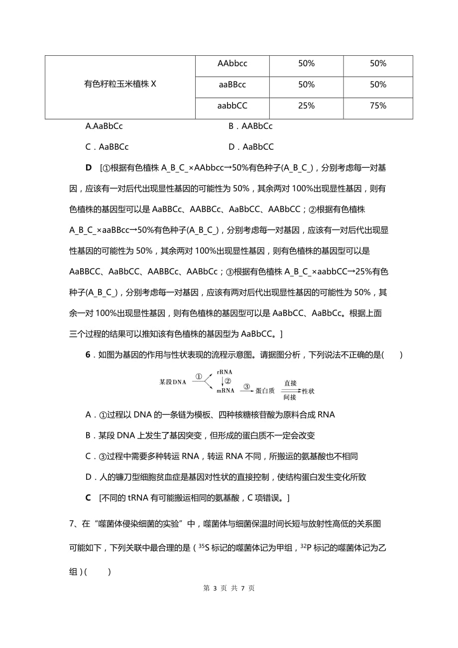 高考生物三轮精选训练（11）及解析_第3页