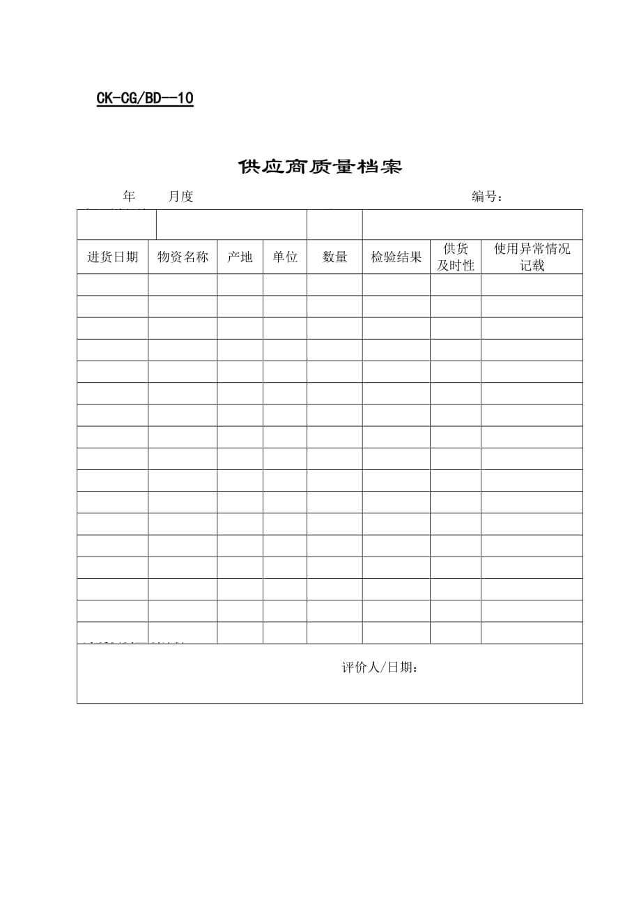 《精编》财务会计之供应商管理表格_第2页