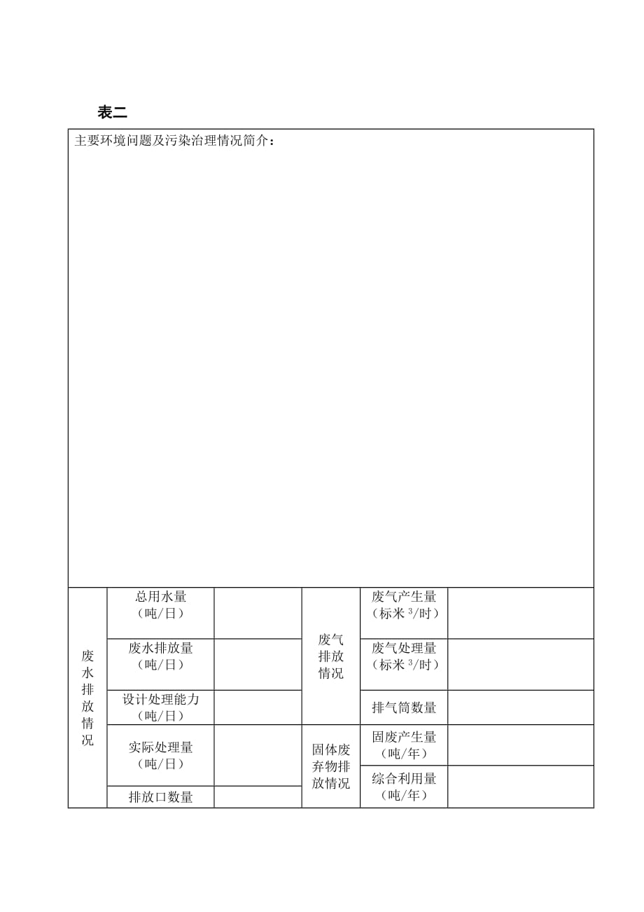 建设项目竣工环境保护验收申请表-空表_第4页