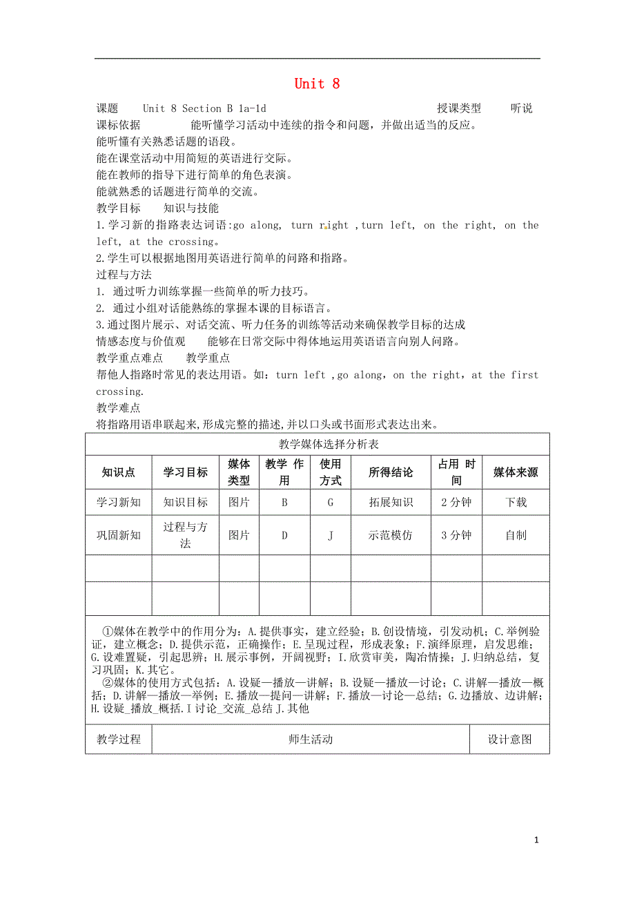 湖北黄冈麻城七级英语下册Unit8IsthereapostofficenearhereSectionB1a1d教学设计新人教新目标.doc_第1页