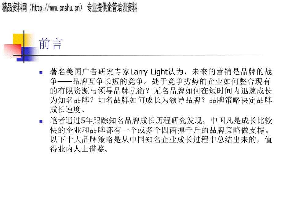 以小搏大的十大品牌策略分析报告(ppt 30页)_第2页