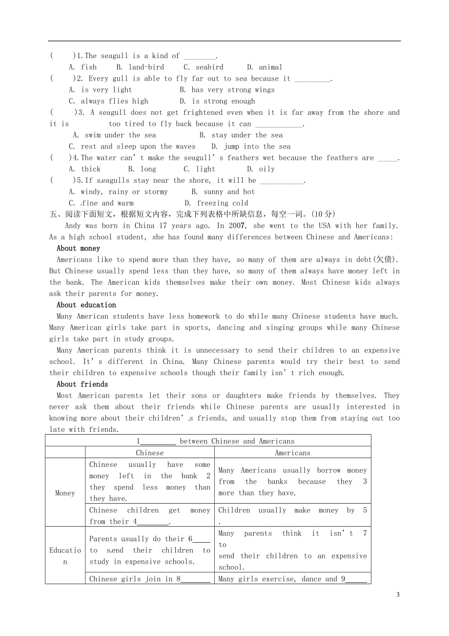 江苏灌南实验中学中考英语复习练习第4周周练1 1.doc_第3页