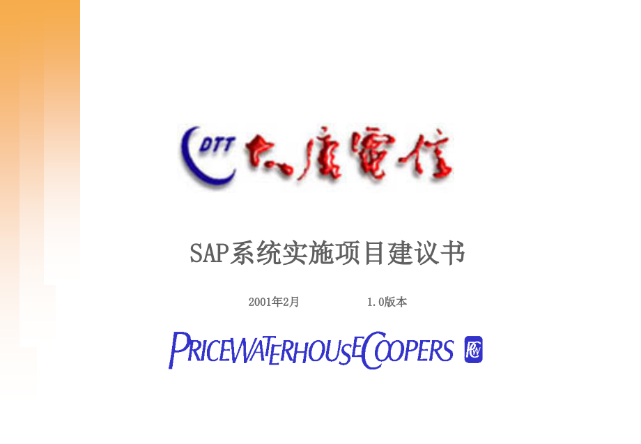 SAP文档_SAP系统实施项目建议书_第1页