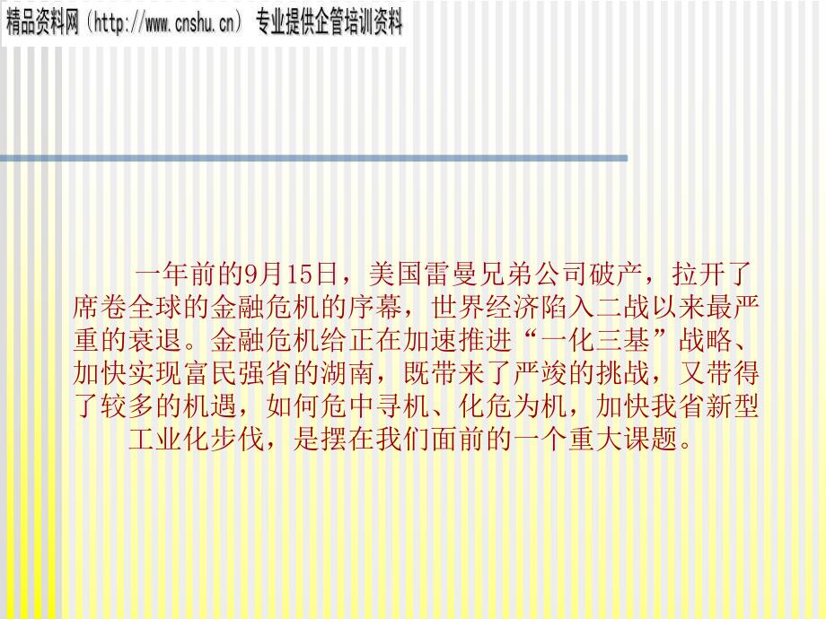 国际金融危机背景下湖南工业的发展策略(ppt 22页)_第2页