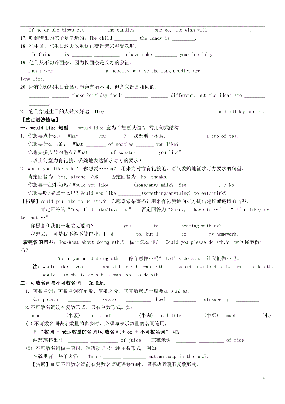 七级英语下册Unit10知识总结新人教新目标 1.doc_第2页