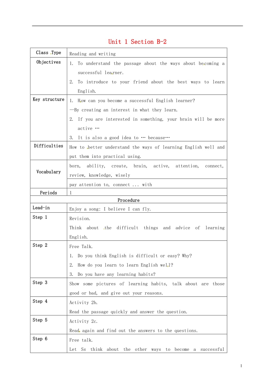 秋九级英语全册Unit1HowcanwebecomegoodlearnersSectionB3aSelfCheck素材新人教新目标.doc_第1页