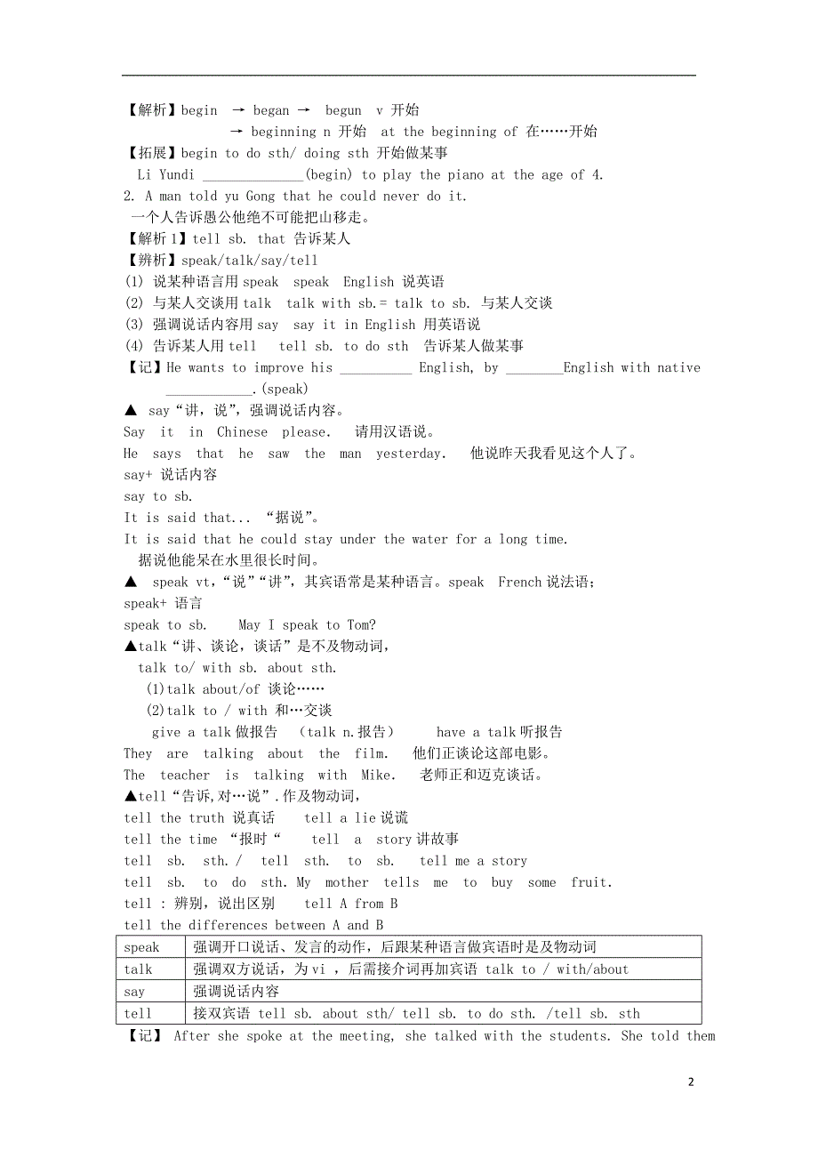 八级英语下册Unit6Anoldmantriedtomovethemountains句型透视新人教新目标 1.doc_第2页