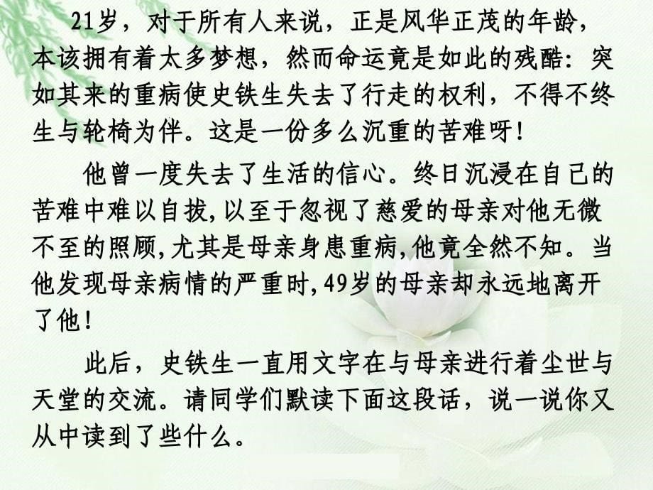 《秋天的怀念》PPT课件 部编版七年级 语文上册_第5页