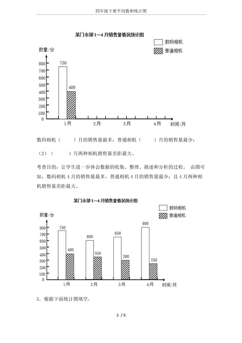 四年级下册平均数和统计图_第3页