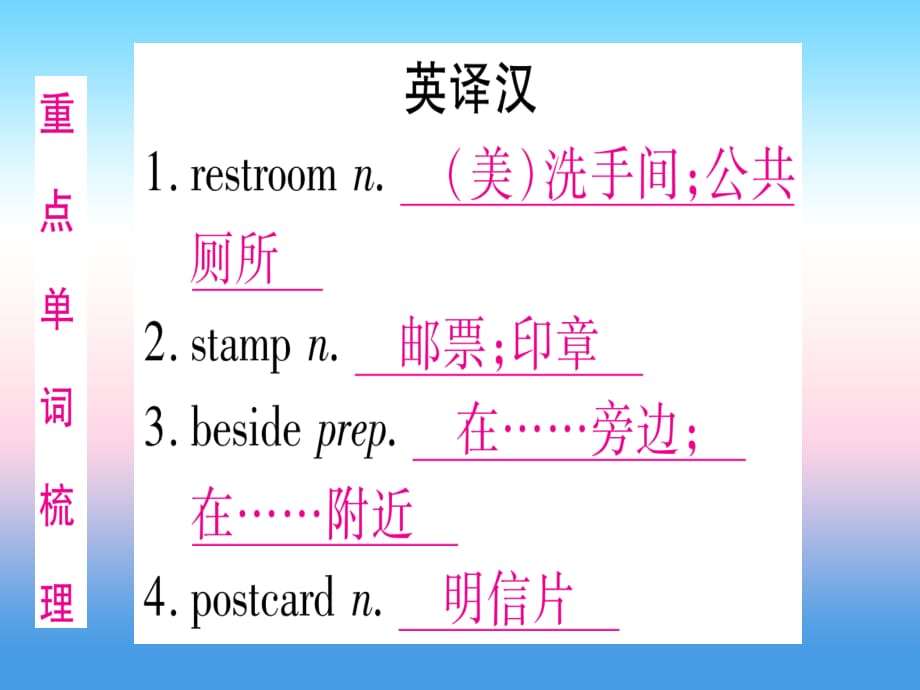 中考英语复习第一篇教材系统复习考点精讲十七九全Units34实用 1.ppt_第2页