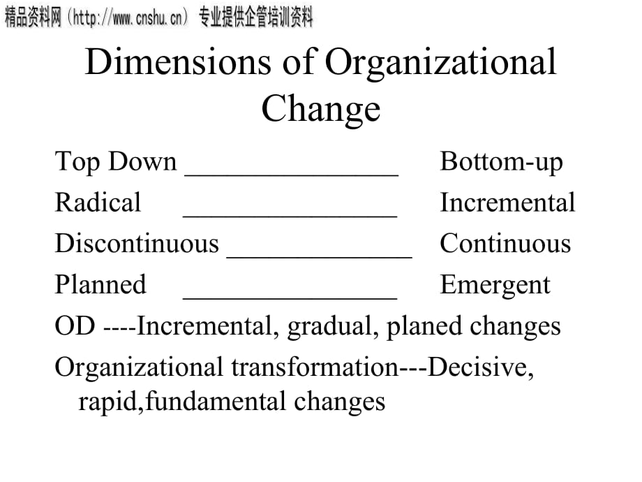 Organizational Change &ampamp; Development （英文版）(ppt 17页)_第1页