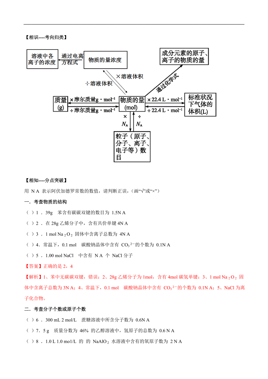 【备考2020】高考化学二轮复习必刷题集：专题07 阿伏加德罗常数（教师版）_第3页