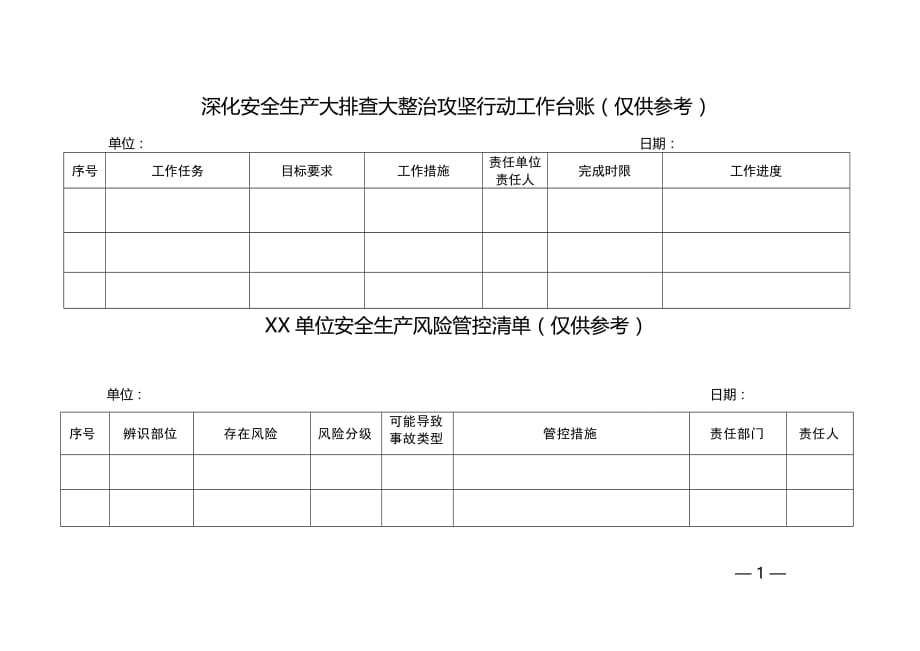 “一个台账、三个清单”样表.doc_第1页