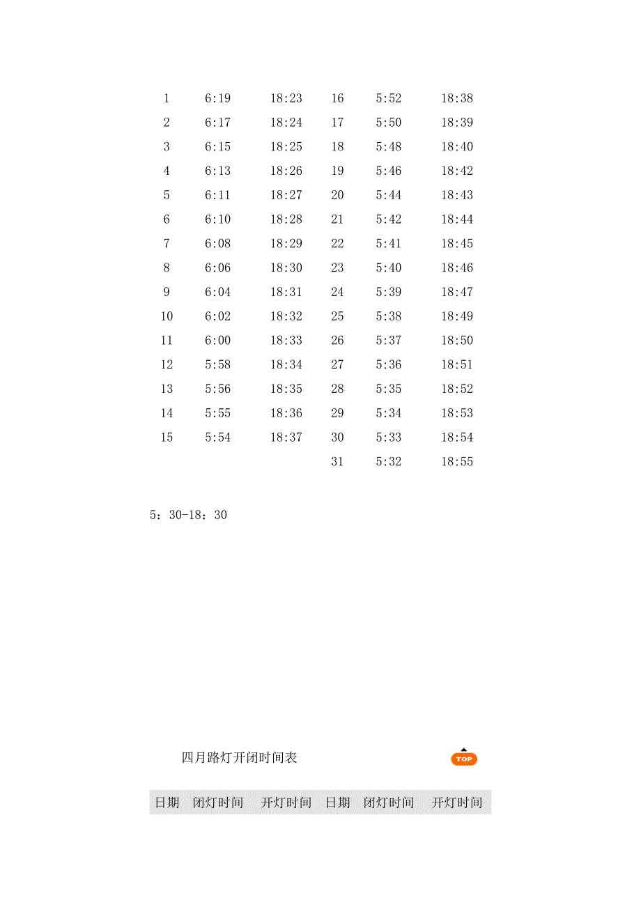 北京路灯开闭时间表.doc_第4页