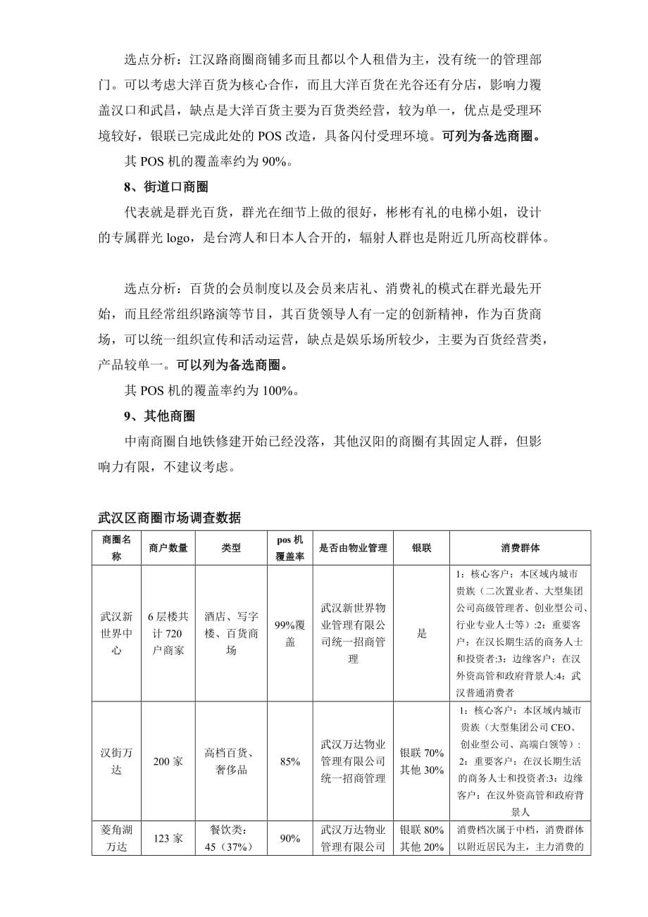 武汉市各大商圈商铺的市场调查报告_第4页