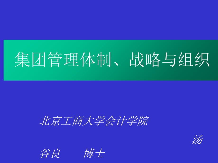 《精编》集团管理体制、战略与组织分析方案_第1页