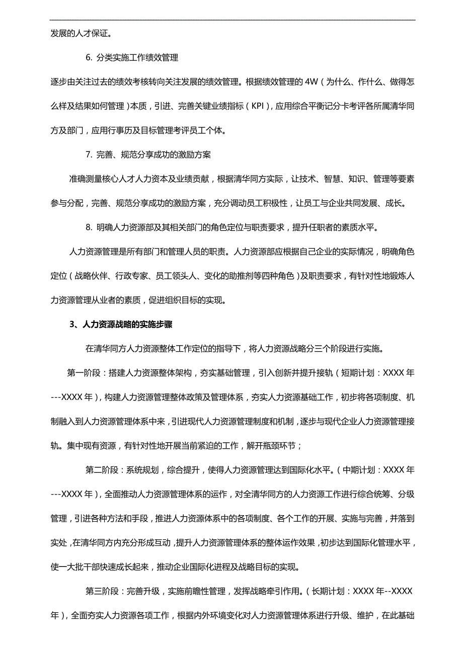 2020（人力资源战略）清华同方公司人力资源战略规划书_第5页