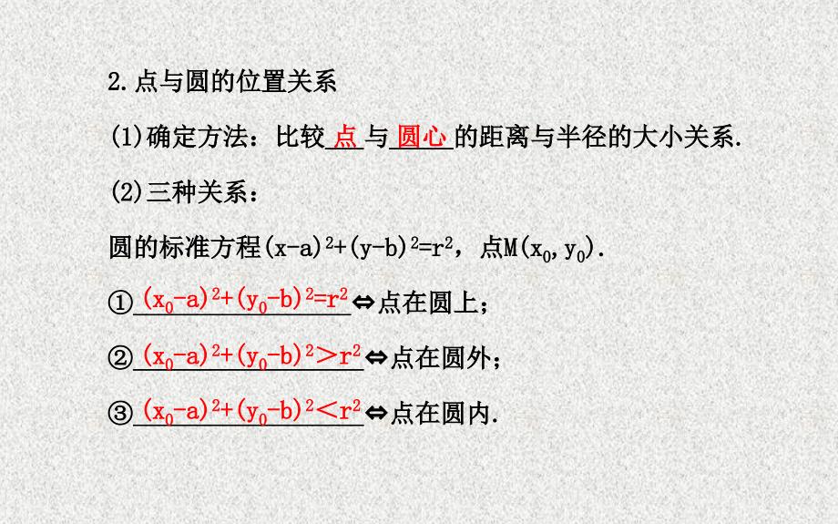 【全程复习方略】2014年人教A版数学理(广东用)配套课件：第八章-第三节圆-的-方-程._第4页