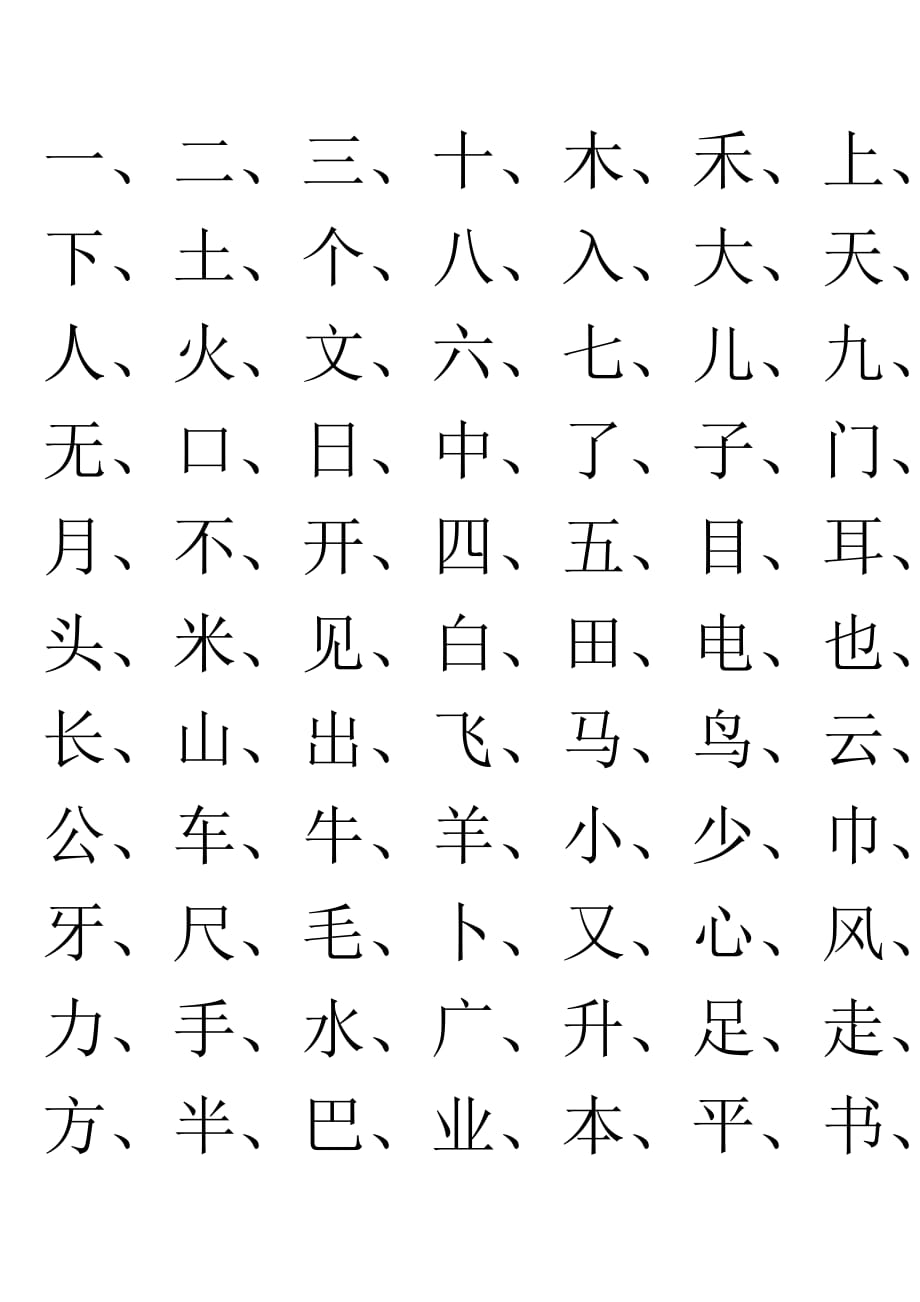 小学一年级应认识的汉字.doc_第1页