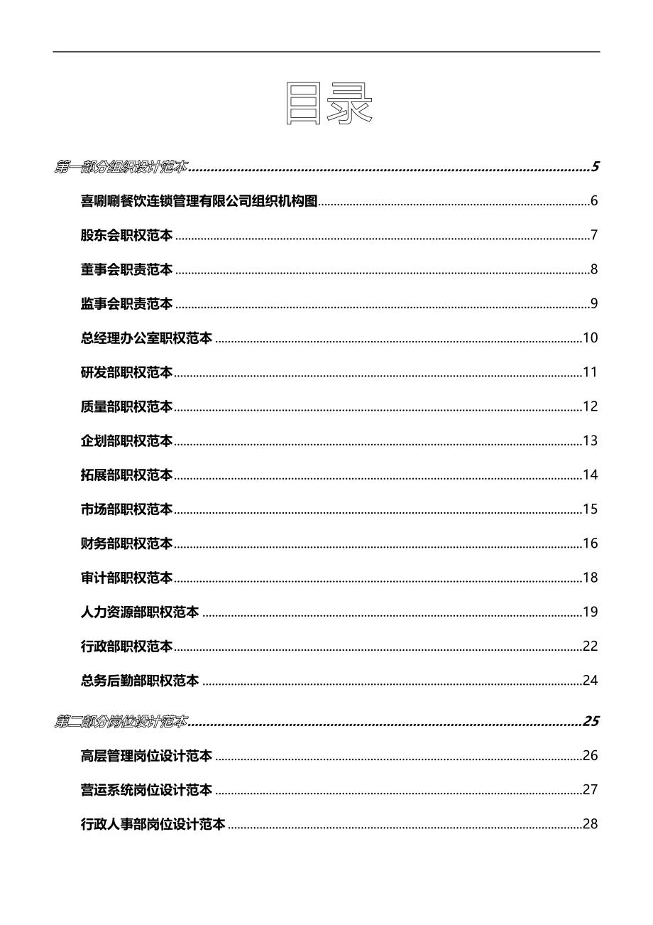 2020（餐饮管理）餐饮连锁管理有限公司组织架构_第1页