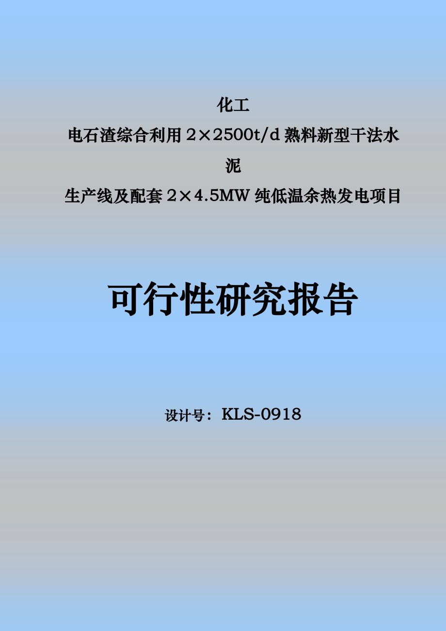 最新改版的12宁夏大地化工可行性实施计划书2x2500_第1页