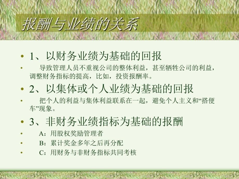 《精编》公司理财之业绩与报酬问题_第5页