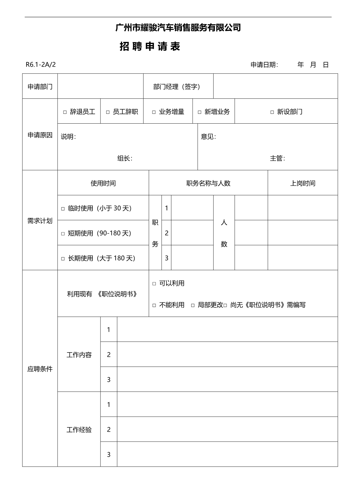 2020（人力资源知识）人力资源表单汇总表_第4页