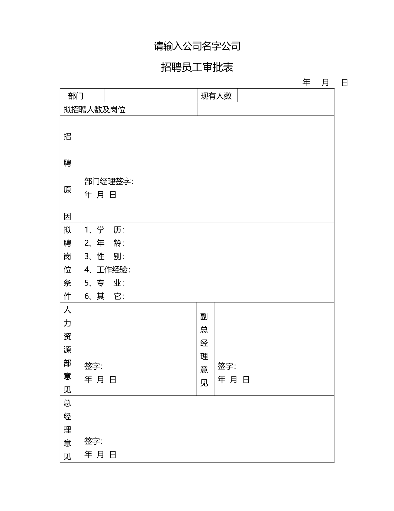 2020（人力资源套表）人事部表格大全_第4页