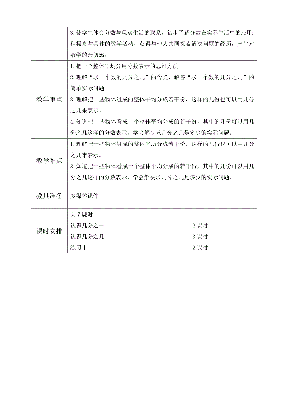 苏教版数学三年级下册第七单元《分数的初步认识(二)》教案.doc_第2页