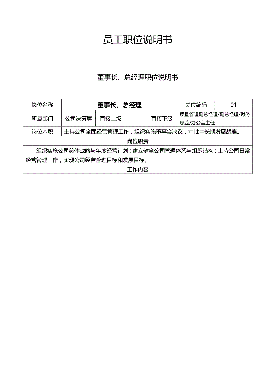 2020（岗位职责）员工职位说明书范本_第1页