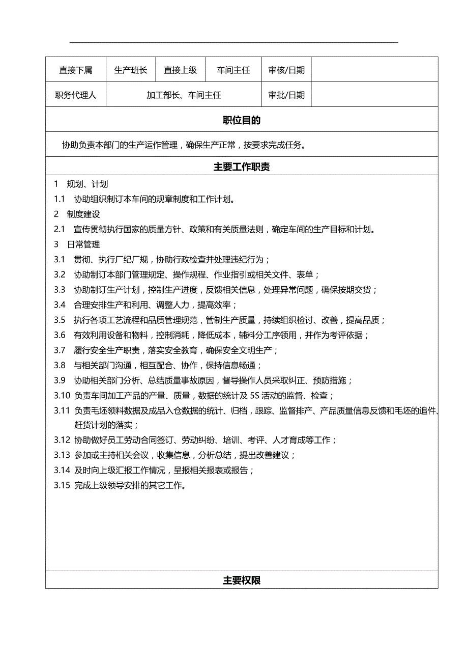 2020（岗位职责）企业各部门车间主任与副主任职位说明_第4页