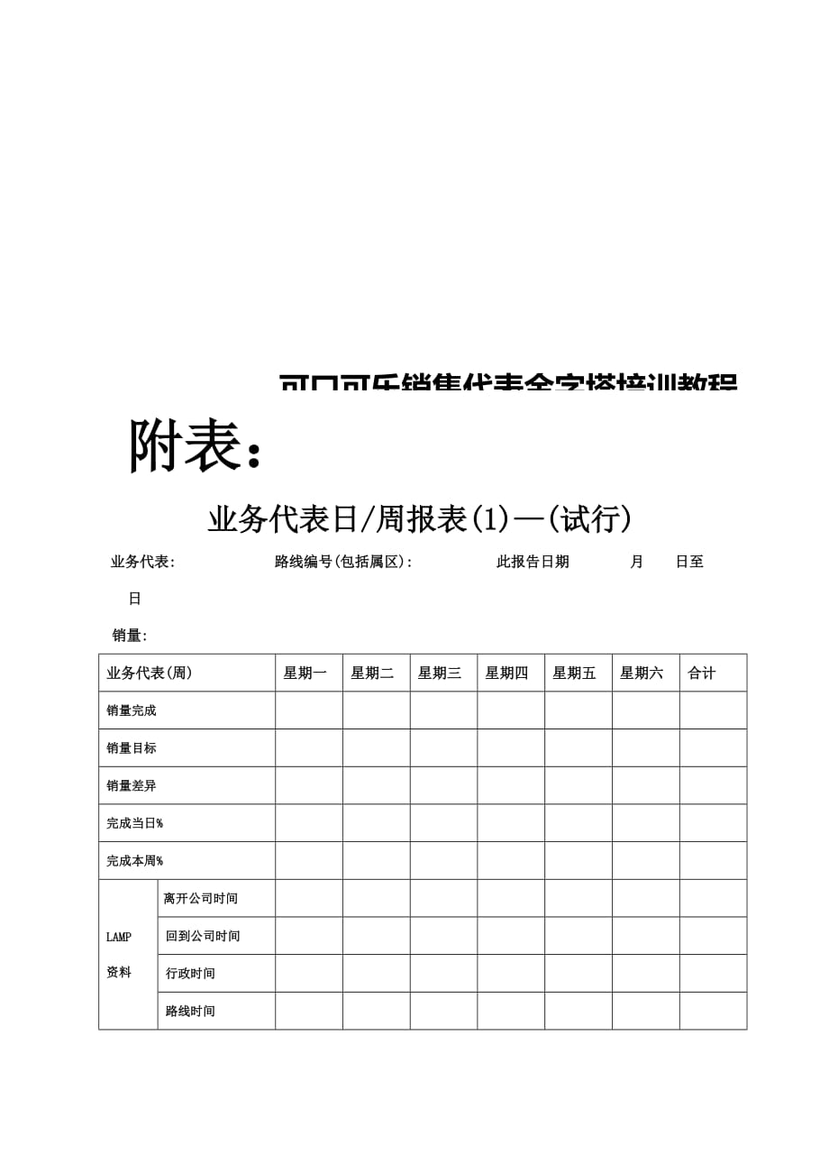 销售管理制度表格汇总7_第1页