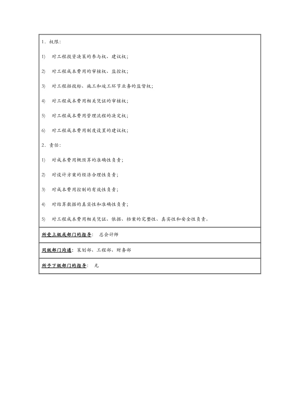 《精编》工程预算部岗位职务说明_第3页