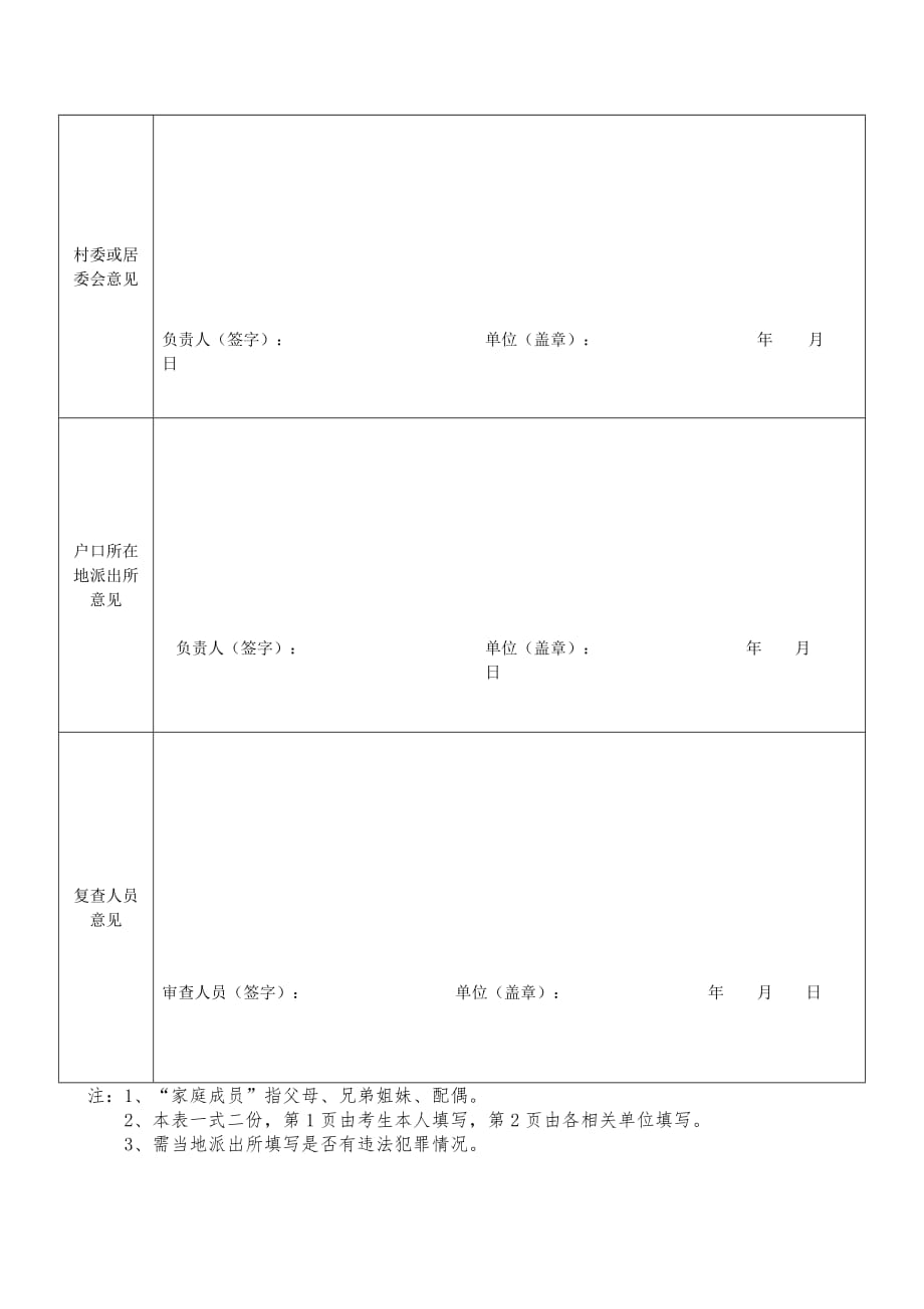 事业单位公开招聘工作人员政审表.doc_第2页