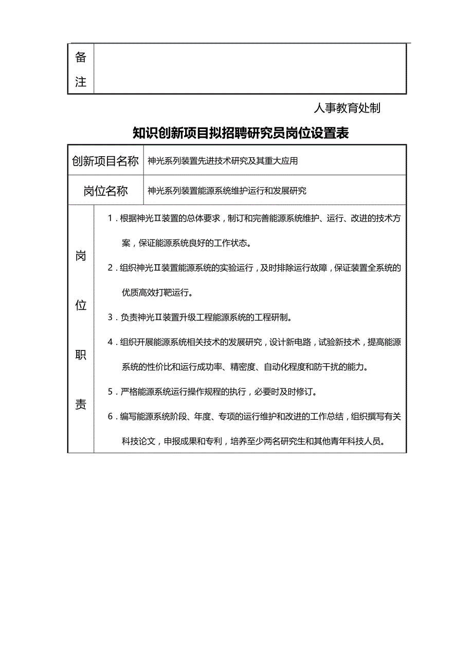 2020（招聘面试）上海光机所各部门拟招聘专业技术职务岗位设置总表_第3页