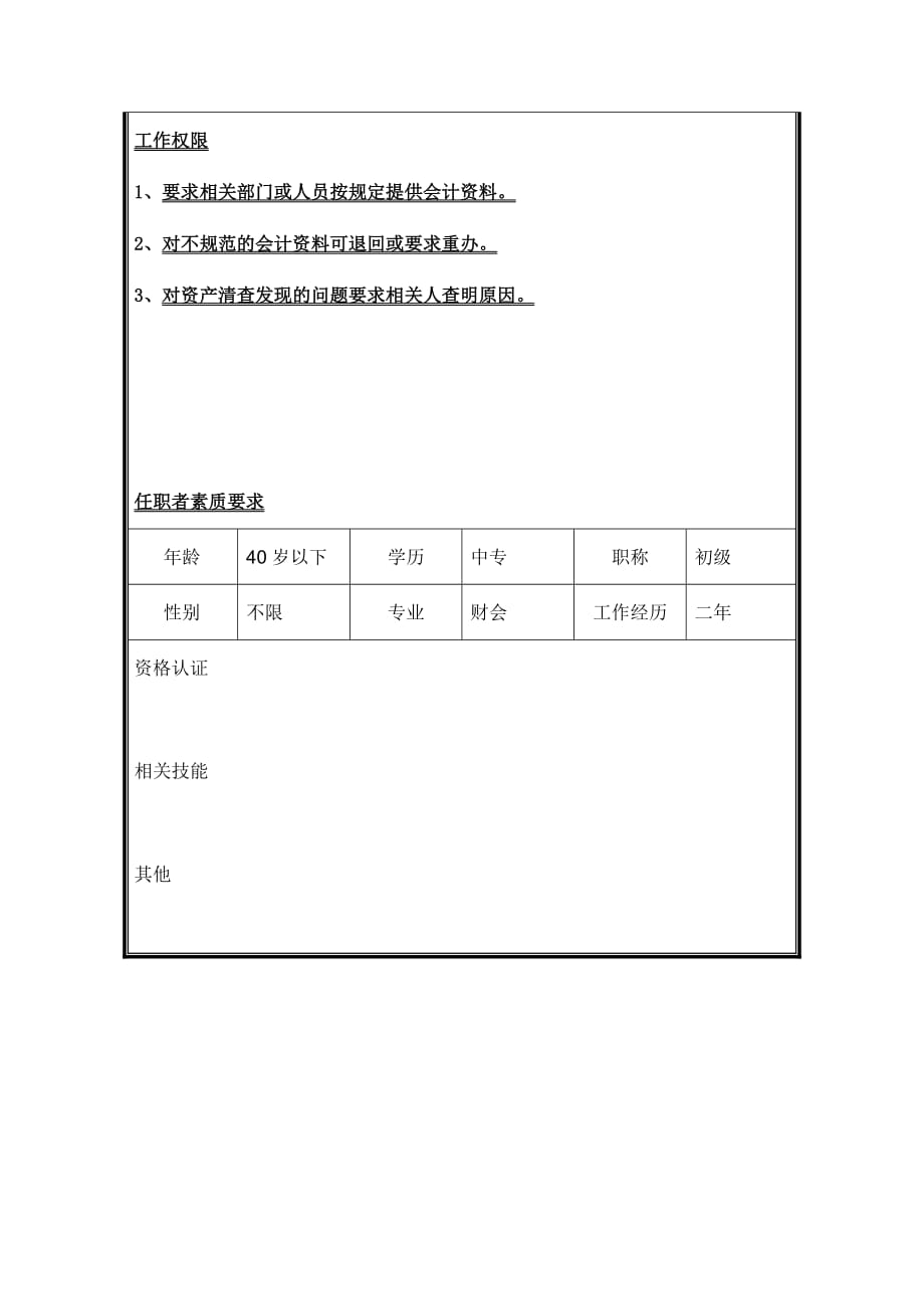 《精编》实物核算记帐会计岗位职责_第2页