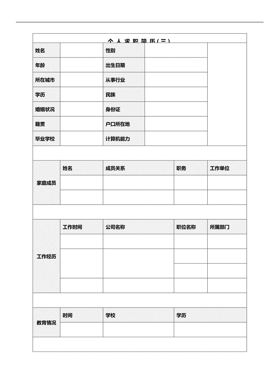 2020（求职简历模板）个人简历范本_第4页