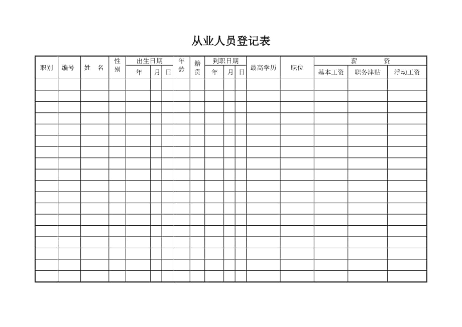 《精编》企业管理人事登记表_第2页