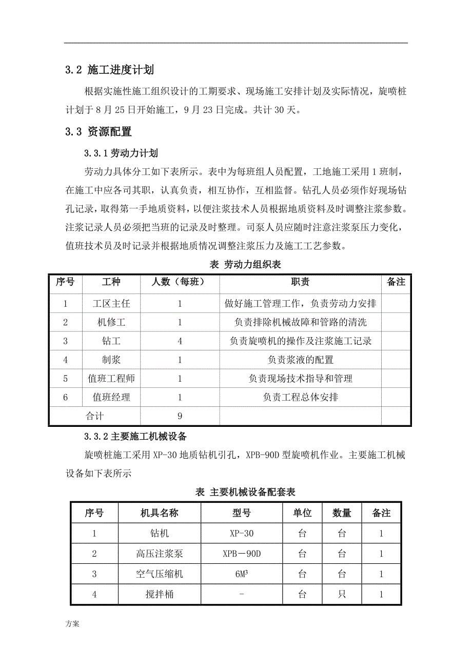 三重管高压旋喷桩专项施工的解决方案 (1).doc_第5页