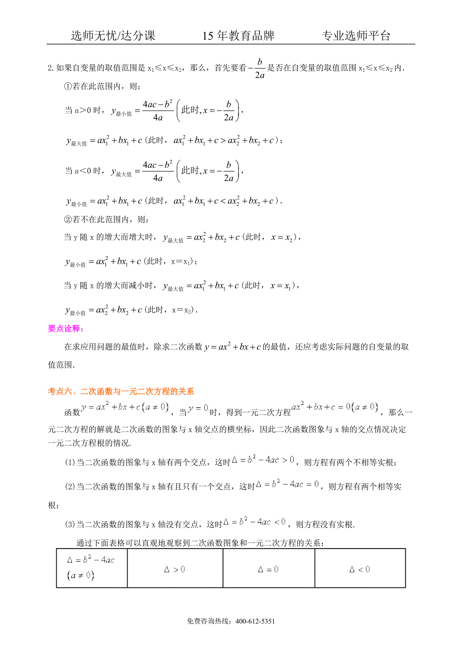 数学中考总复习：二次函数--知识讲解（提高）_第4页