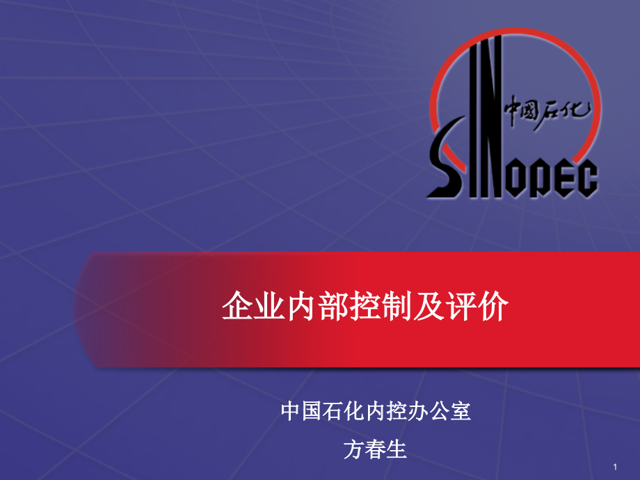 《精编》中国石化内部控制及评价_第1页