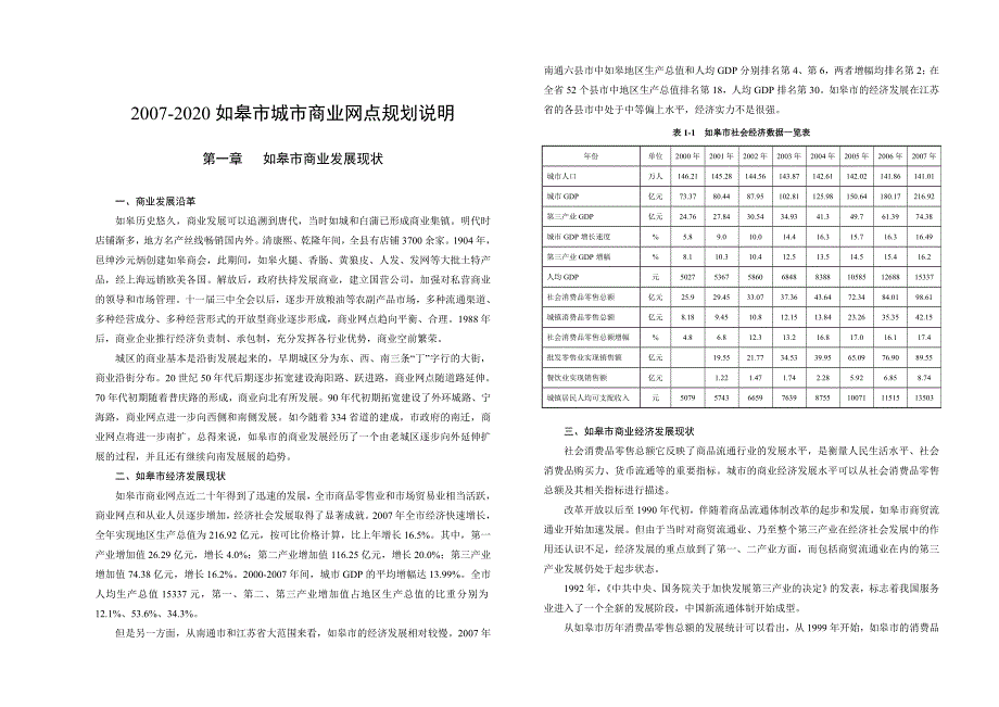 《精编》如皋市城市商业网点规划概述_第1页