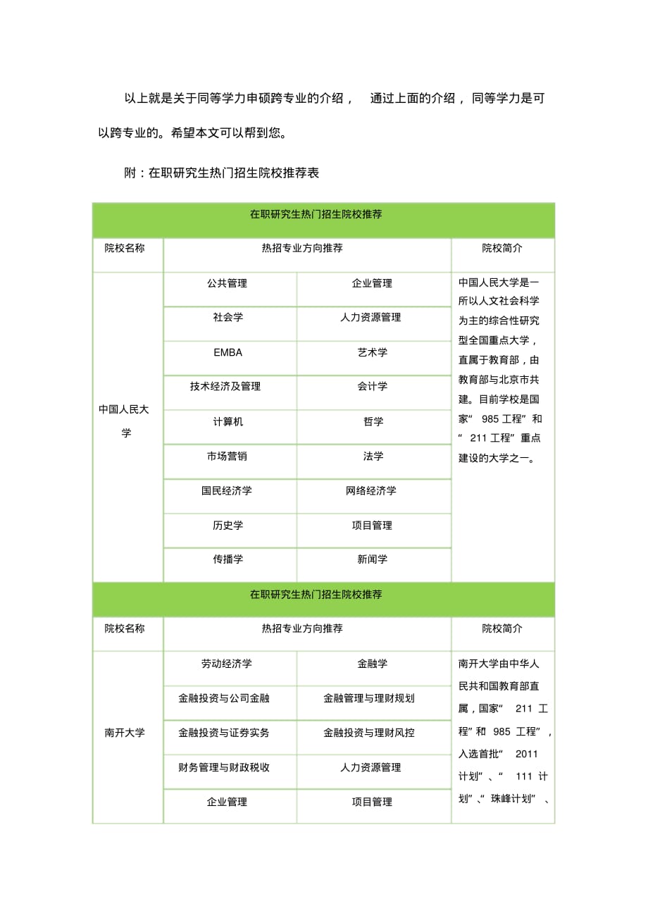 最新同等学历申硕可以跨专业吗_第2页