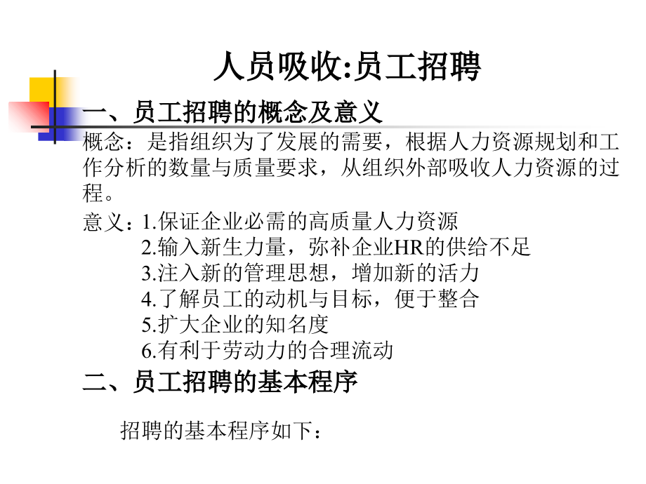 《精编》人力资源员工招聘的程序_第1页