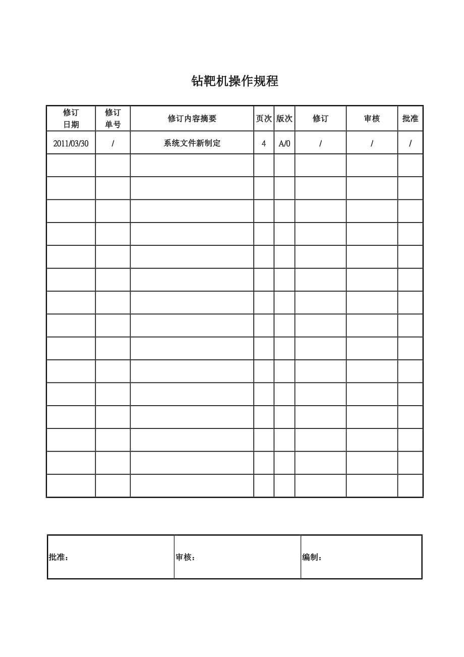 《精编》钻靶机操作规程概述_第1页