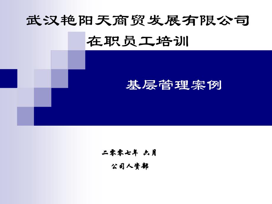 《精编》某公司在职员工培训之案例讲解_第1页