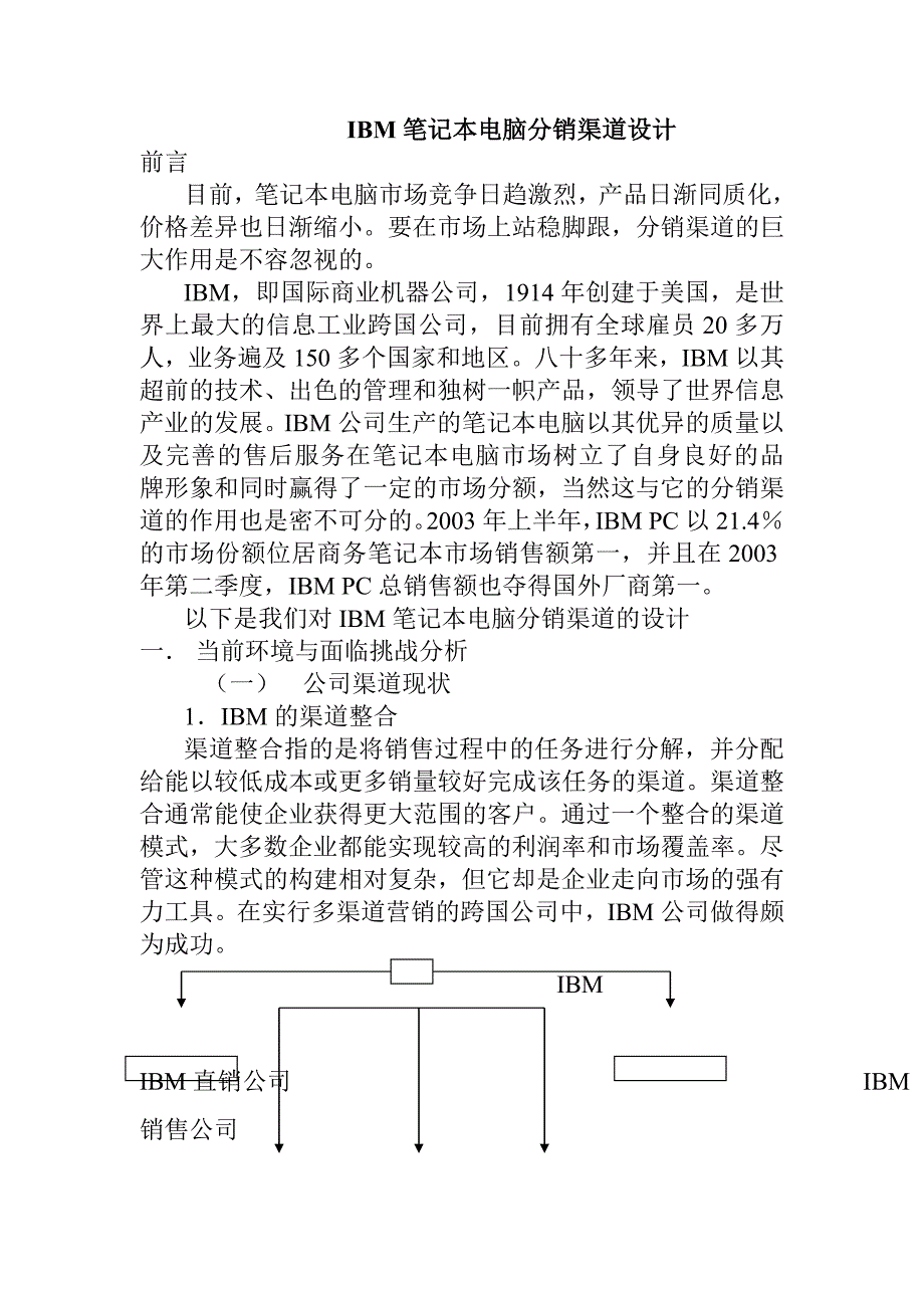 《精编》IBM笔记本电脑分销渠道设计_第1页