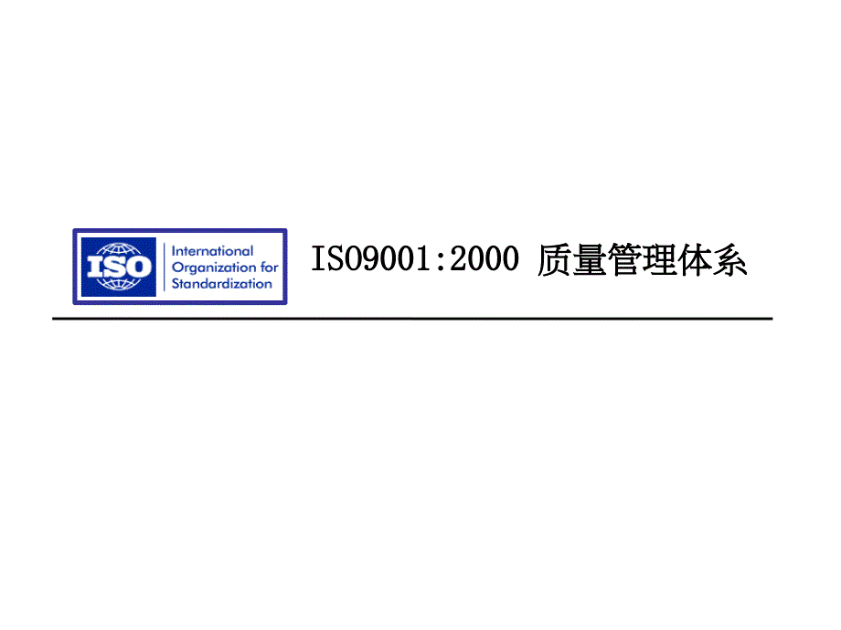 《精编》ISO9001：2000质量管理体系概述_第1页