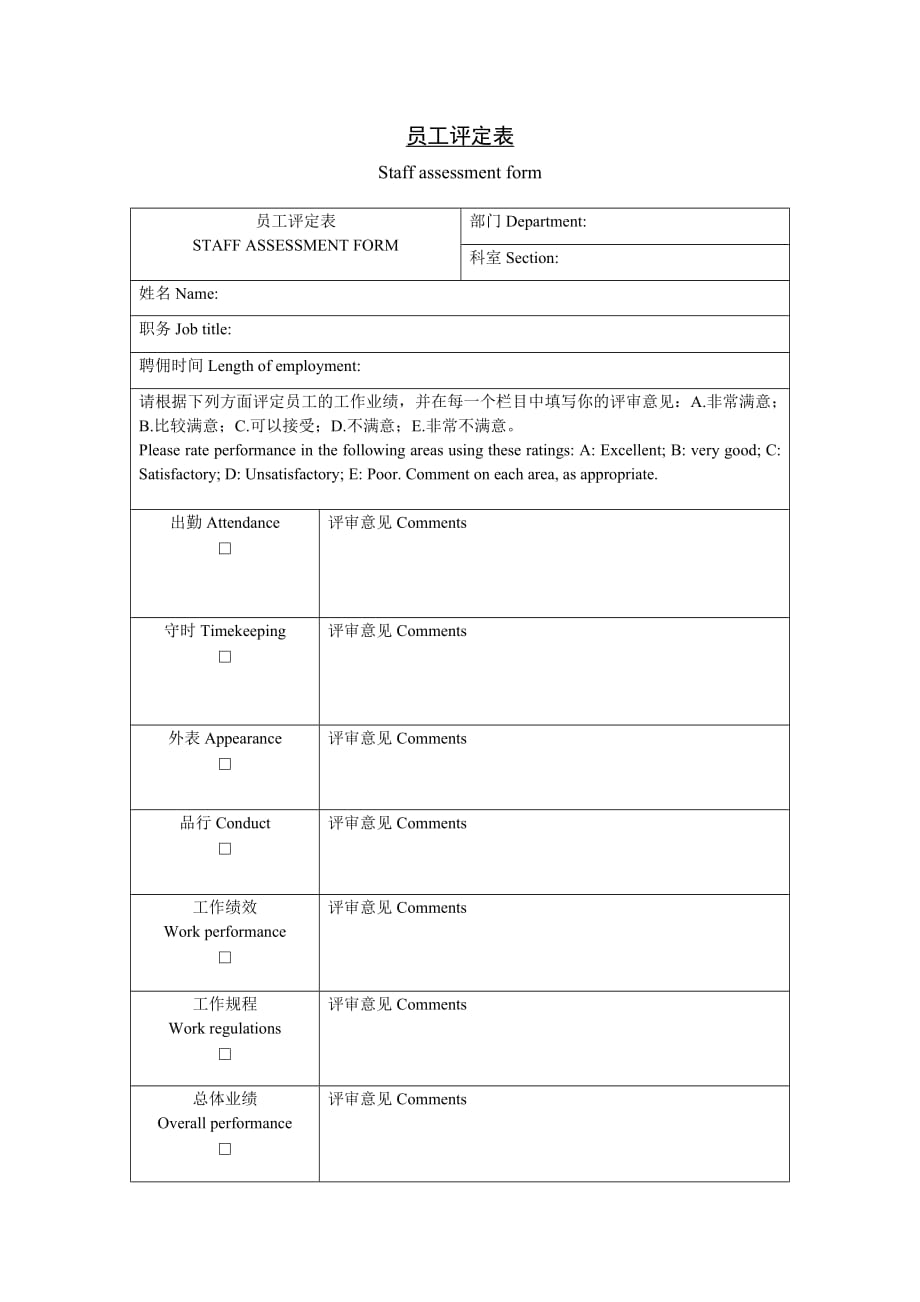 《精编》精编人事管理表格大全197_第1页