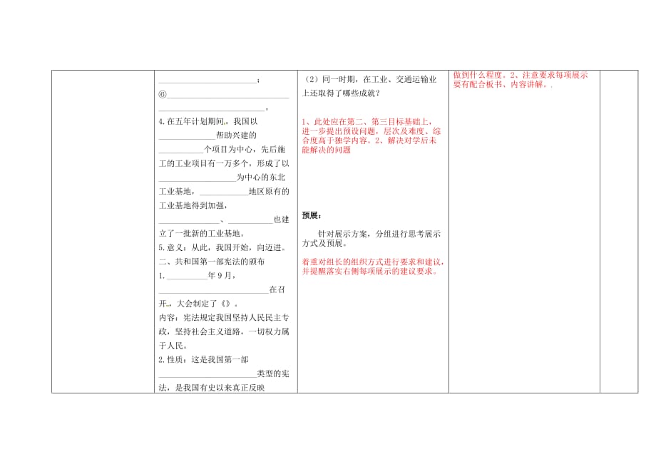 2020学年八年级历史下册 第二单元 向社会主义社会过渡 第4课 社会主义工业化的起步导学案（无答案） 岳麓版_第3页